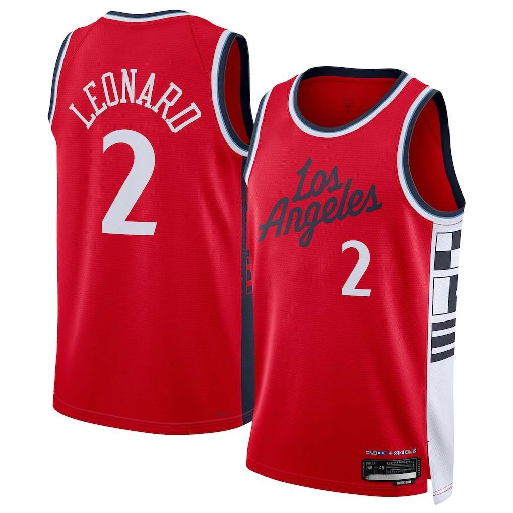 CAdoa LA.Clippers #2 Kawhi Leonard Red 2024-2025 Swingman Stitched Jerseys - Statement Edition