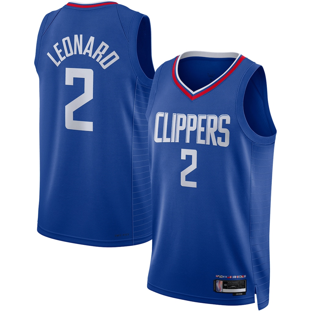 CAdoa LA.Clippers #2 Kawhi Leonard Royal Swingman Stitched Jerseys - Icon Edition