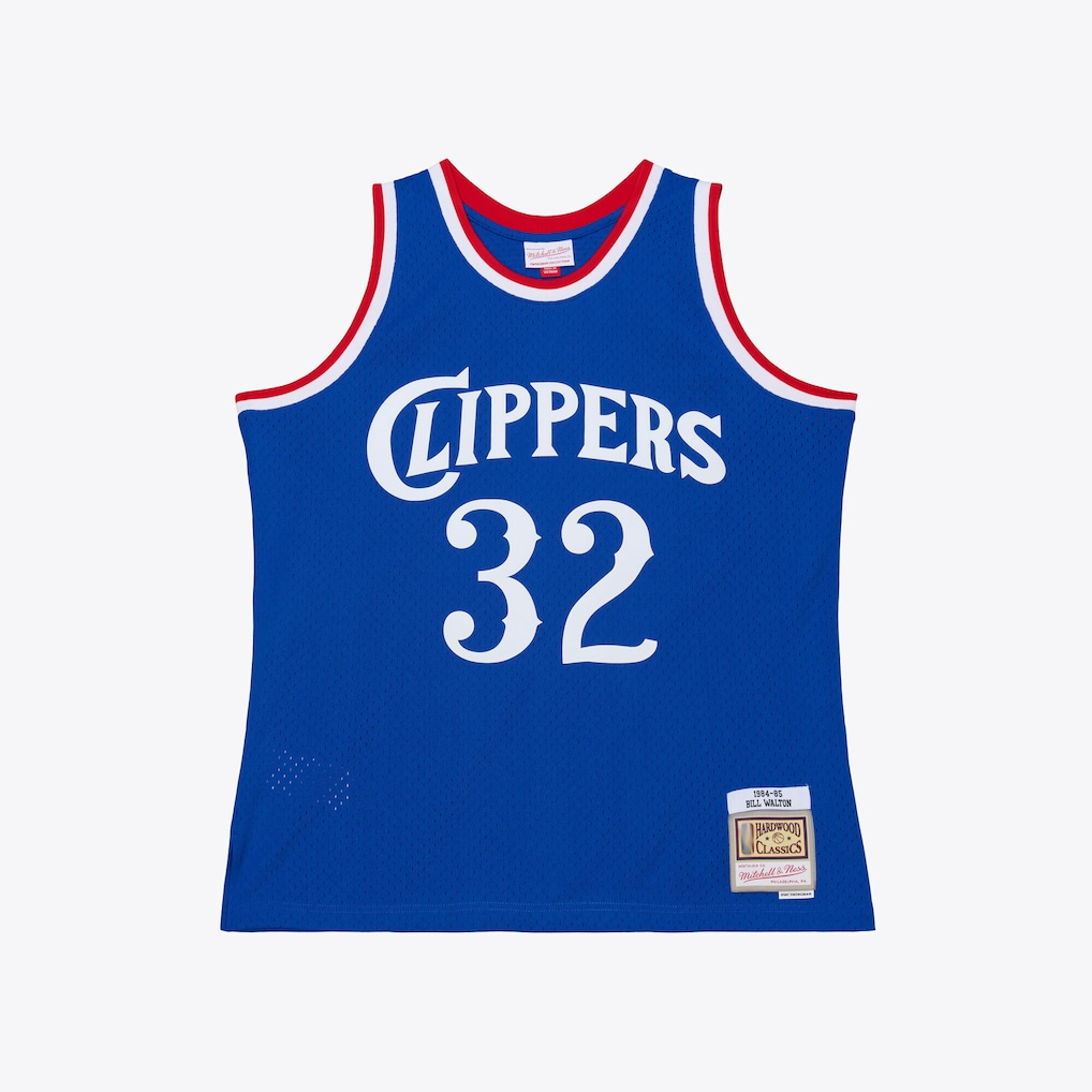 CAdoa LA.Clippers #32 Bill Walton Mitchell & Ness Royal 1984-85 Swingman Stitched Jerseys