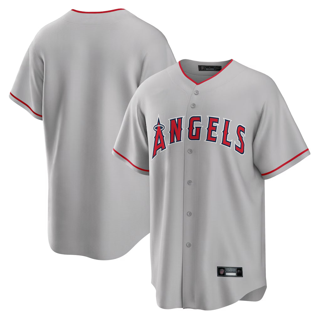 CAdoa LA.Angels Gray Home Game Blank Player Stitched Jerseys