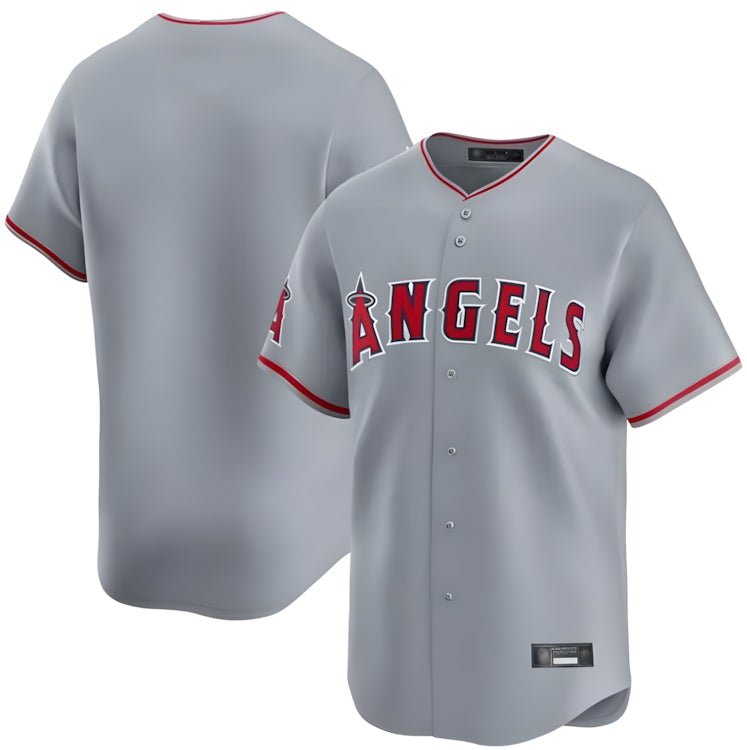 CAdoa LA.Angels Gray Home Limited Blank Player Stitched Jerseys