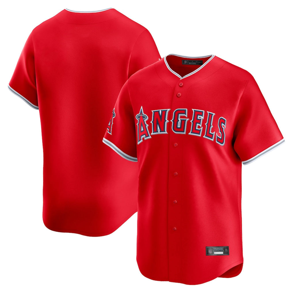 CAdoa LA.Angels Red Home Limited Blank Player Stitched Jerseys