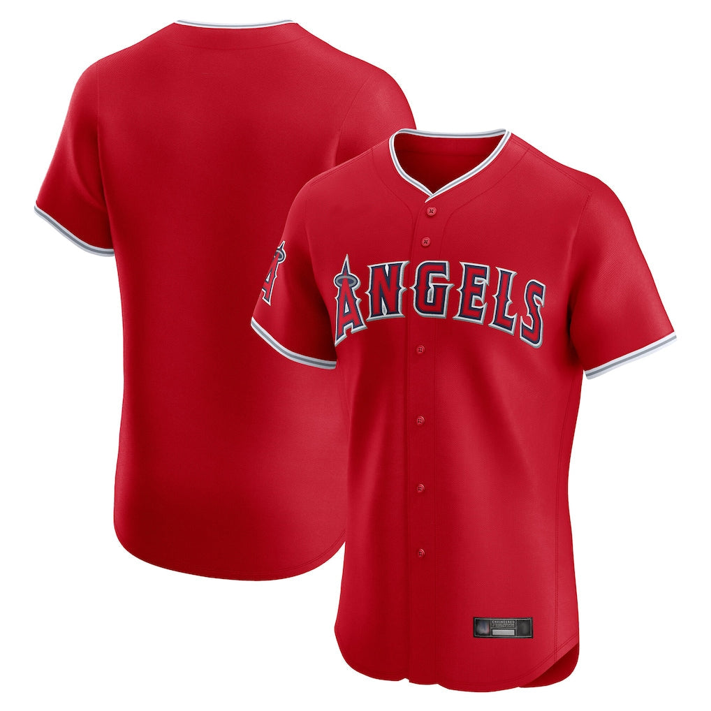 CAdoa LA.Angels Red Home Limited Elite Blank Player Stitched Jerseys