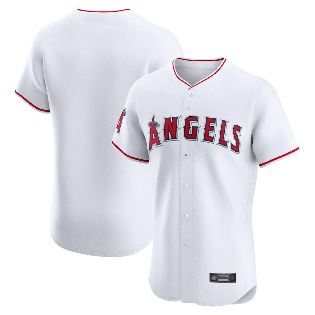 CAdoa LA.Angels White Limited Elite Home Blank Player Stitched Jerseys