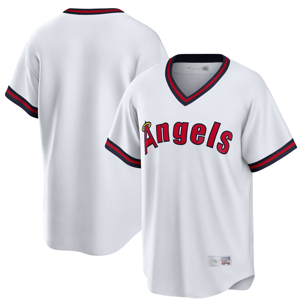 CAdoa LA.Angels White T-shirt Home Game Blank Player Stitched Jerseys