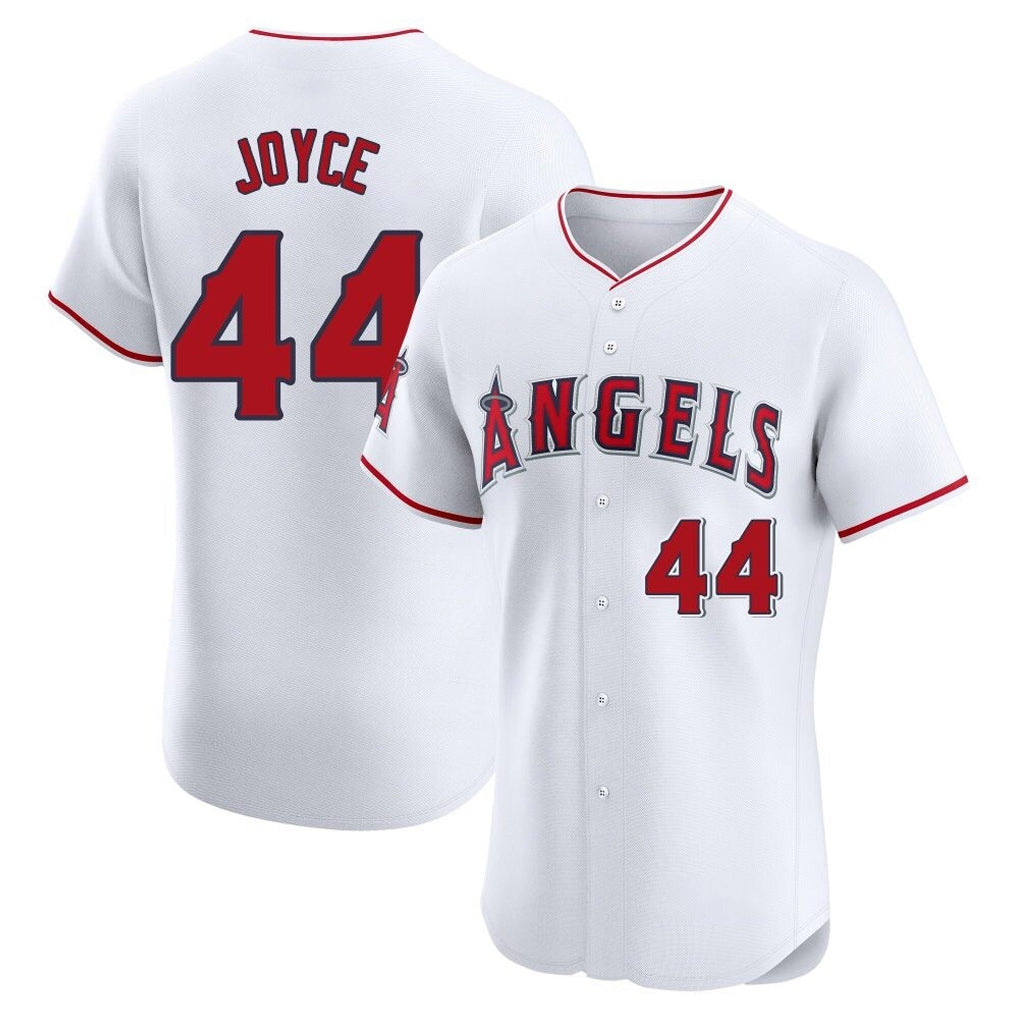 CAdoa LA.Angels #44 Ben Joyce Player White Limited Elite Stitched Home Jerseys