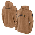 CAdoa LA.Chargers Brown Salute to Service Hoodies Limited Game Blank Player Stitched Jerseys