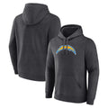 CAdoa LA.Chargers Gray Pullover Hoodies Home Game Blank Player Stitched Jerseys