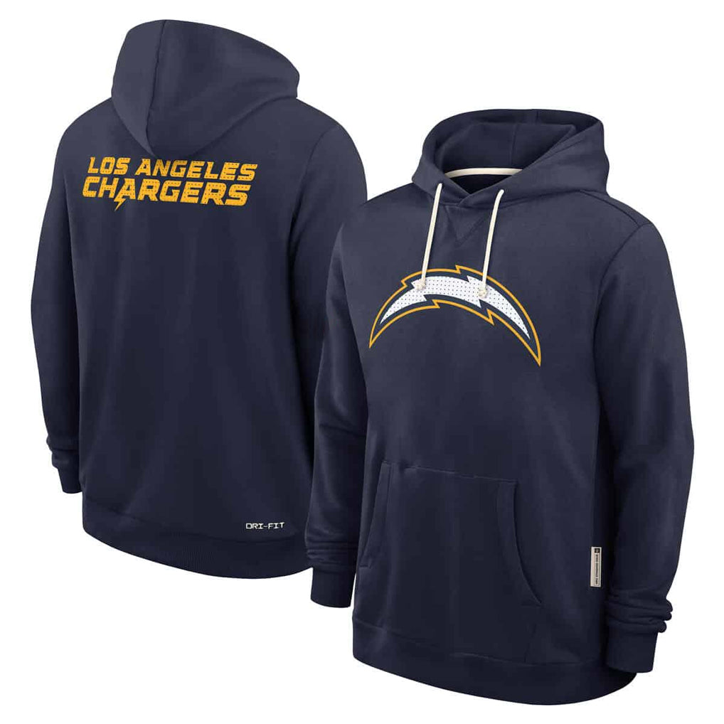CAdoa LA.Chargers Navy LOGO Pullover Hoodies Home Game Blank Player Stitched Jerseys