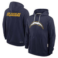 CAdoa LA.Chargers Navy LOGO Pullover Hoodies Home Game Blank Player Stitched Jerseys