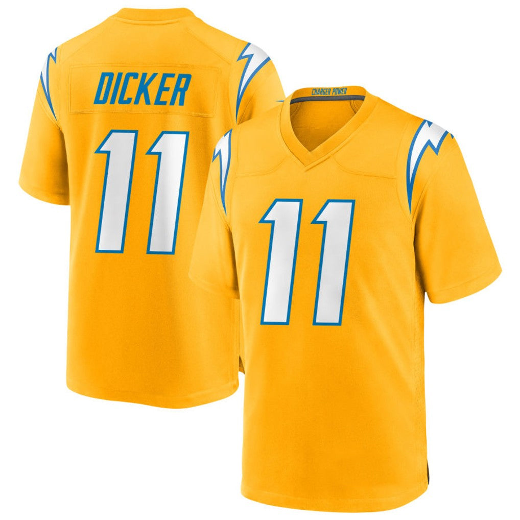 CAdoa LA.Chargers #11 Cameron Dicker Player Gold Home Game Stitched Jerseys