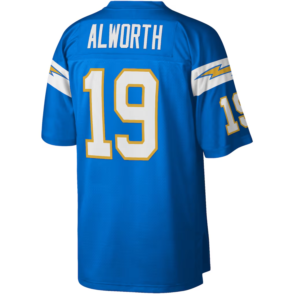 CAdoa LA.Chargers #19 Lance Alworth Mitchell & Ness Powder Blue Legacy Replica Jersey