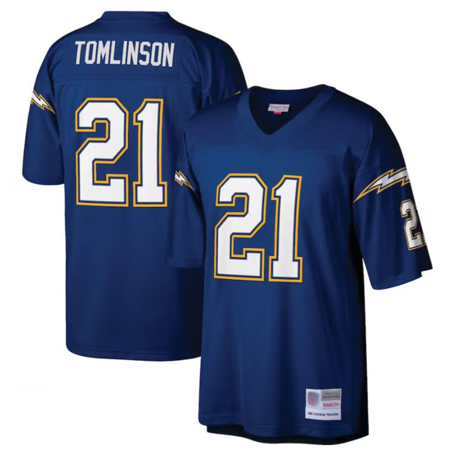 CAdoa LA.Chargers #21 LaDainian Tomlinson Mitchell & Ness Navy Retired Player Legacy Replica Jersey Stitched Jersey