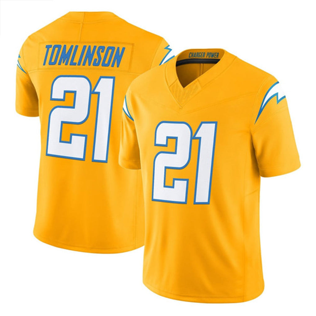 CAdoa LA.Chargers #21 LaDainian Tomlinson Player Gold F.U.S.E. Vapor Limited Stitched Jerseys