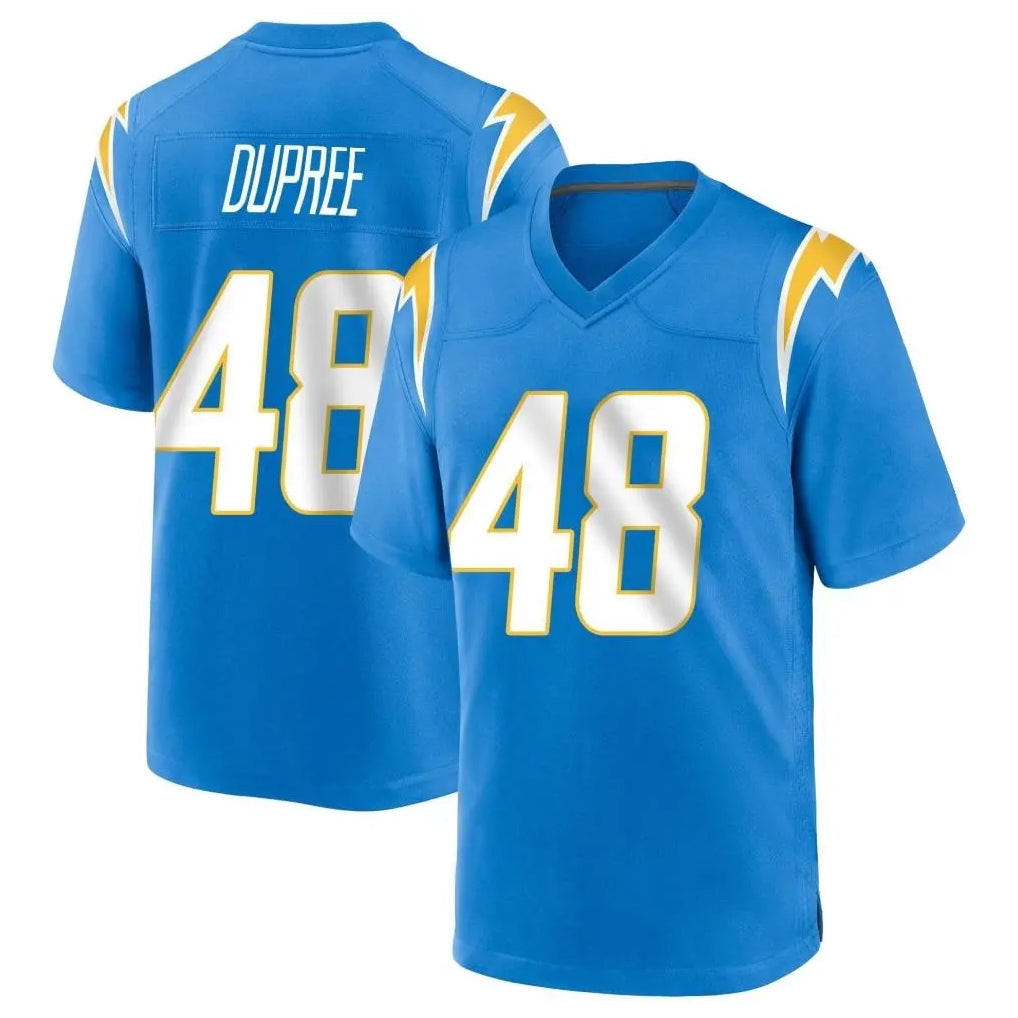 CAdoa LA.Chargers #48 Bud Dupree Player Blue Home Game Stitched Jerseys
