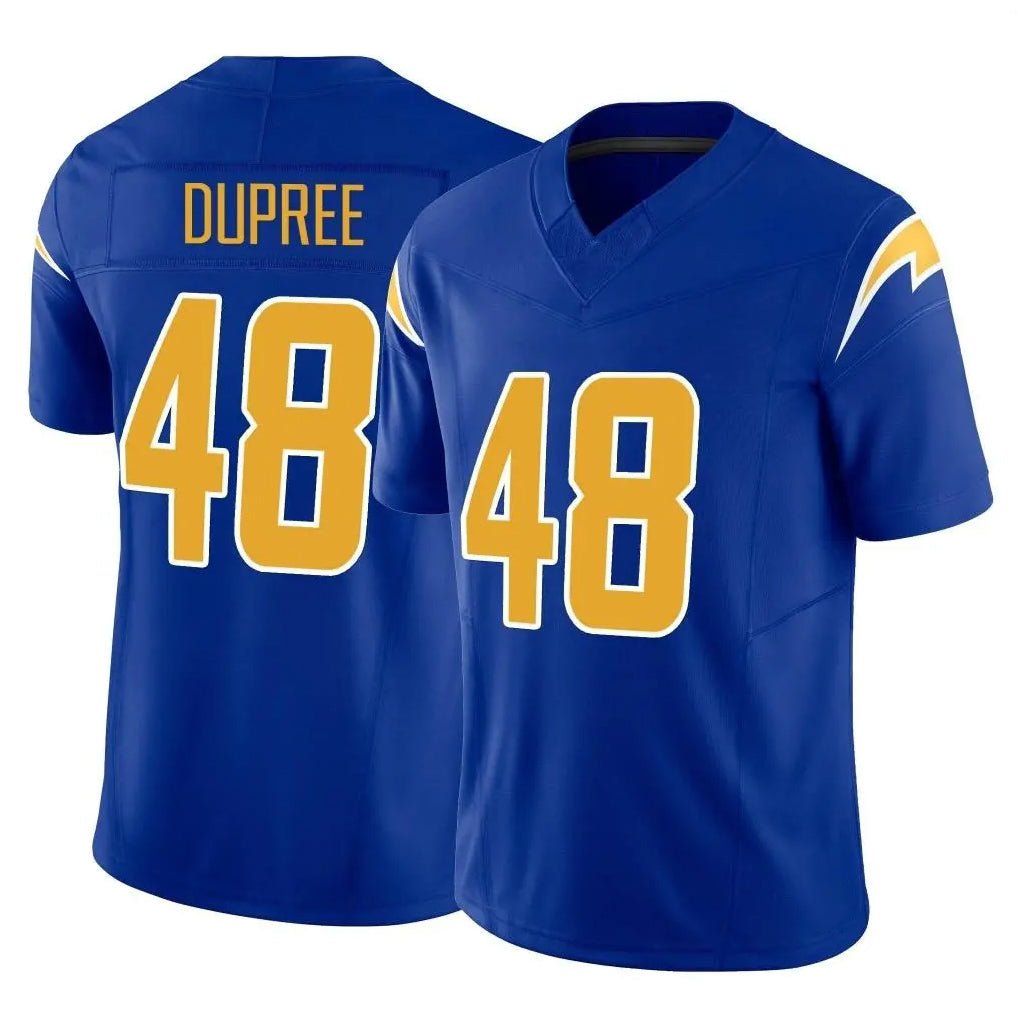 CAdoa LA.Chargers #48 Bud Dupree Player Royal Limited Vapor F.U.S.E. Home Game Stitched Jerseys