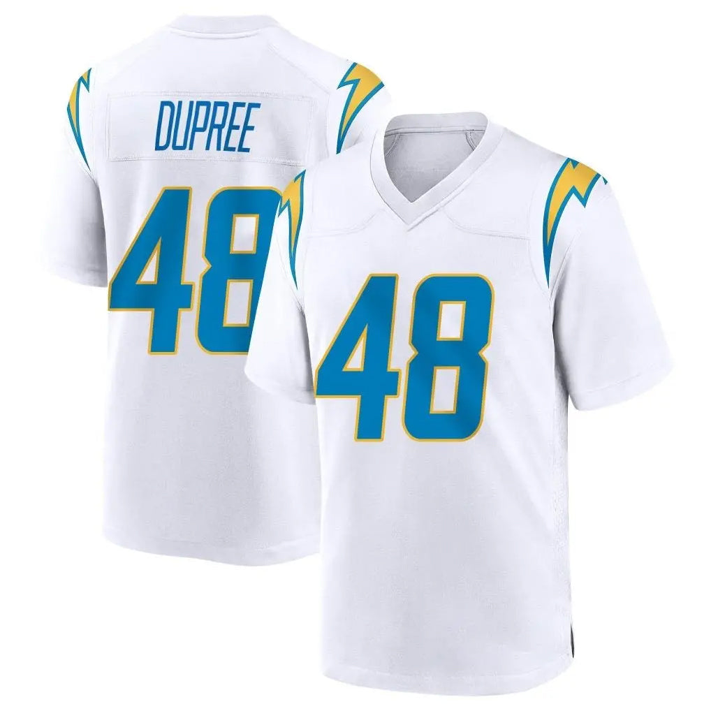 CAdoa LA.Chargers #48 Bud Dupree Player White Home Game Stitched Jerseys