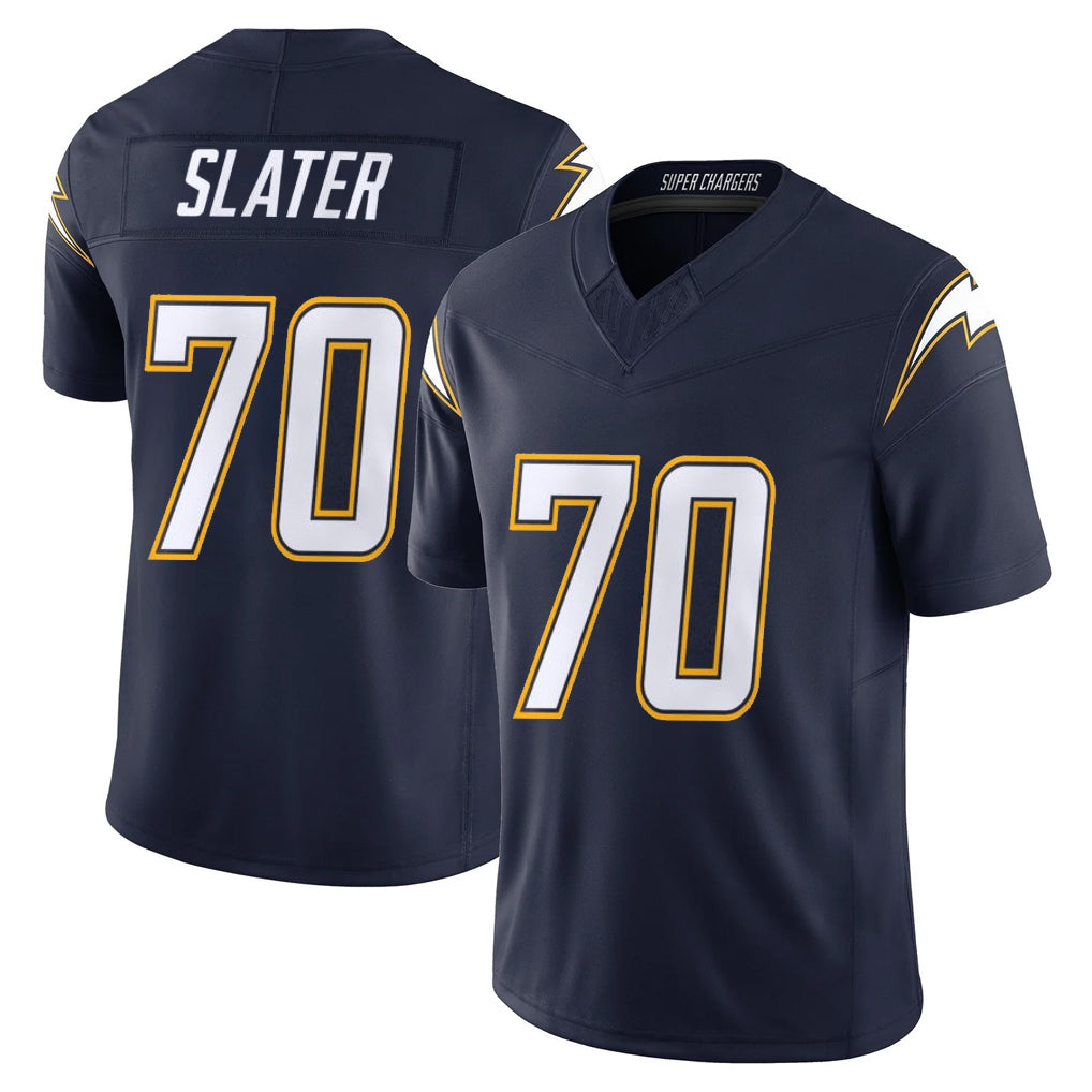 CAdoa LA.Chargers #70 Rashawn Slater Player Navy Vapor F.U.S.E. Limited Home Game Stitched Jerseys