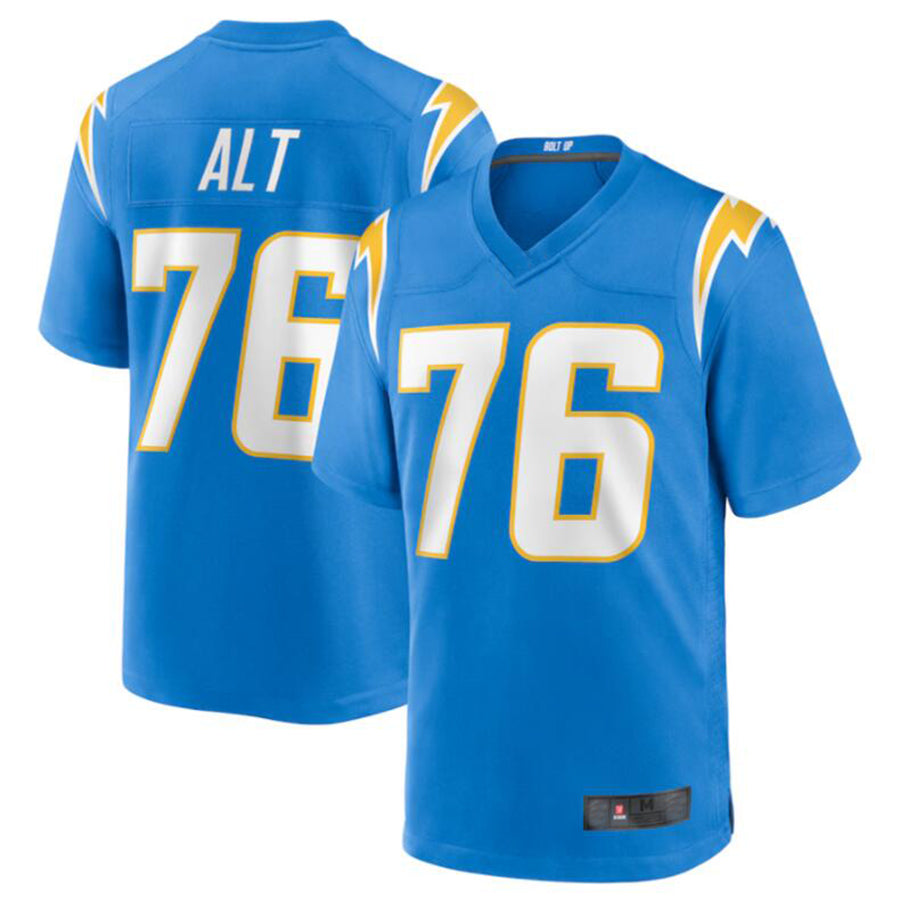 CAdoaLA.Chargers #76 Joe Alt Powder Blue 2024 Draft First Round Pick Player Game Jersey Stitched Jerseys