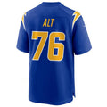 CAdoa LA.Chargers #76 Joe Alt Royal Alternate Player Game Jersey American Stitched Jersey