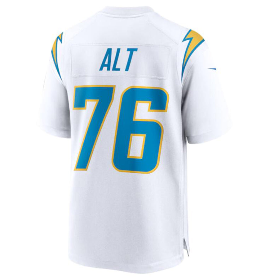 CAdoa LA.Chargers #76 Joe Alt White 2024 Draft First Round Pick Player Game Jersey American Stitched Jersey