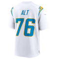CAdoa LA.Chargers #76 Joe Alt White 2024 Draft First Round Pick Player Game Jersey American Stitched Jersey