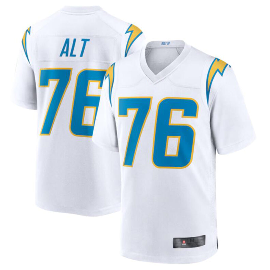 CAdoa LA.Chargers #76 Joe Alt White 2024 Draft First Round Pick Player Game Jersey American Stitched Jerseys