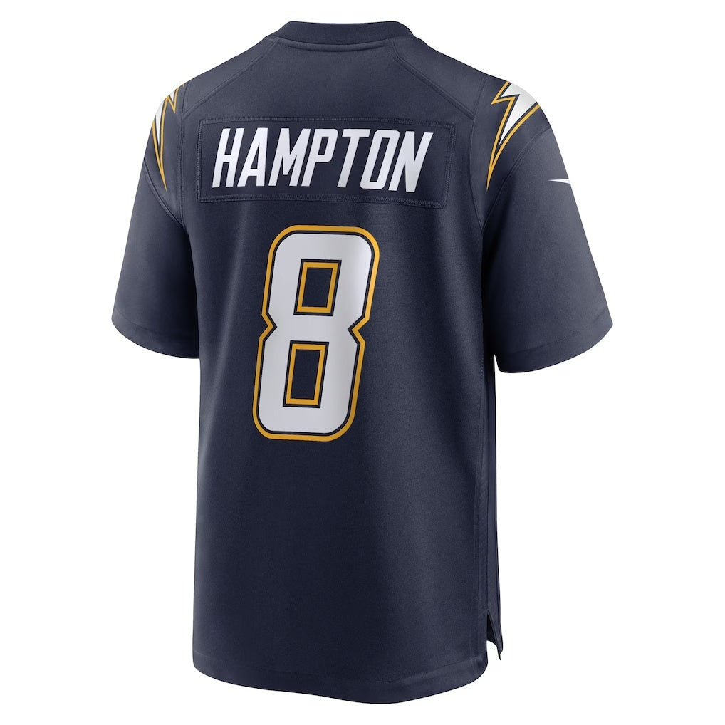 CAdoa LA.Chargers #8 Omarion Hampton Navy Alternate Super Chargers Game Player Stitched Jerseys