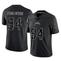 CAdoa LA.Chargers #94 Dalvin Tomlinson Player Black Limited Reflective Home Game Stitched Jerseys