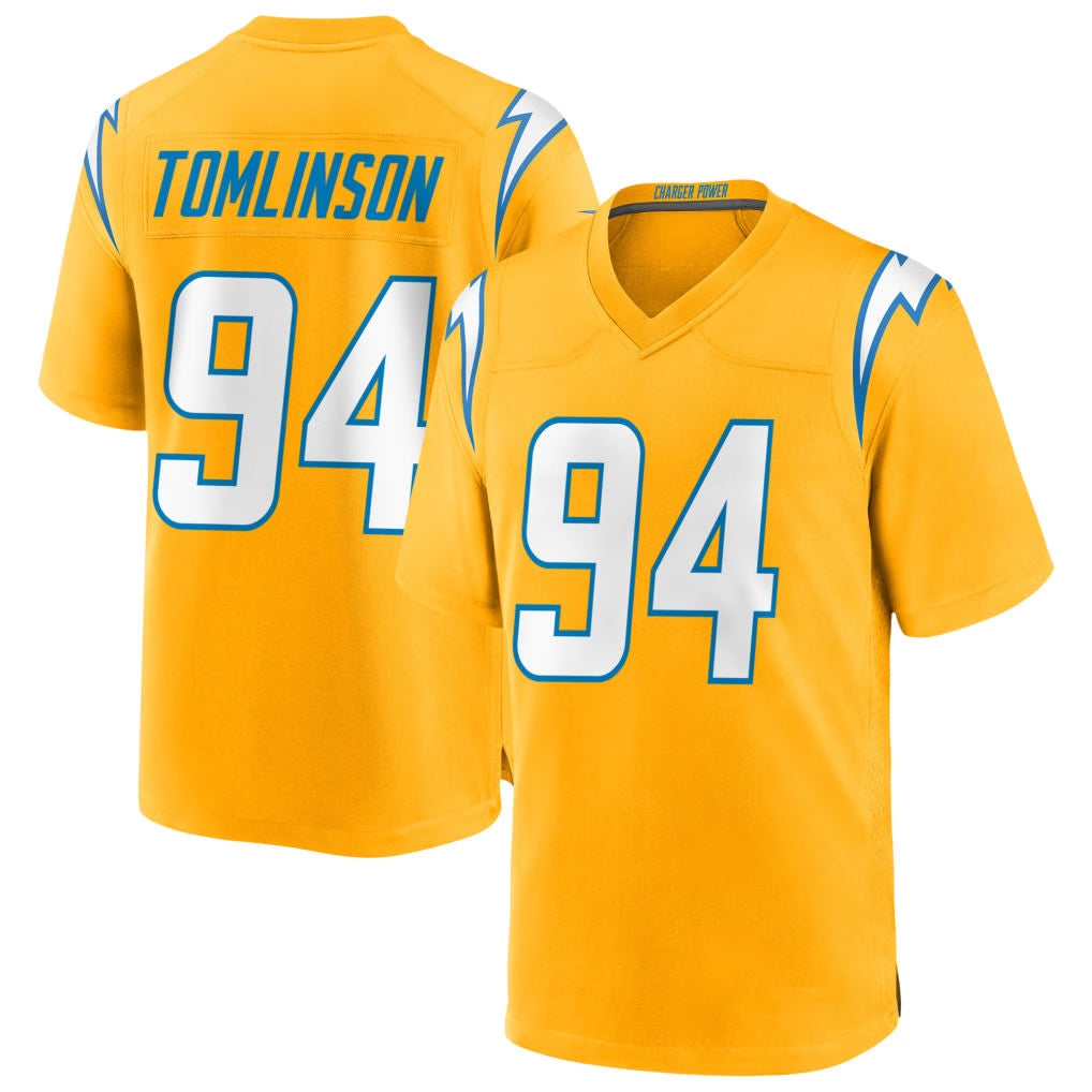 CAdoa LA.Chargers #94 Dalvin Tomlinson Player Gold Home Game Stitched Jerseys