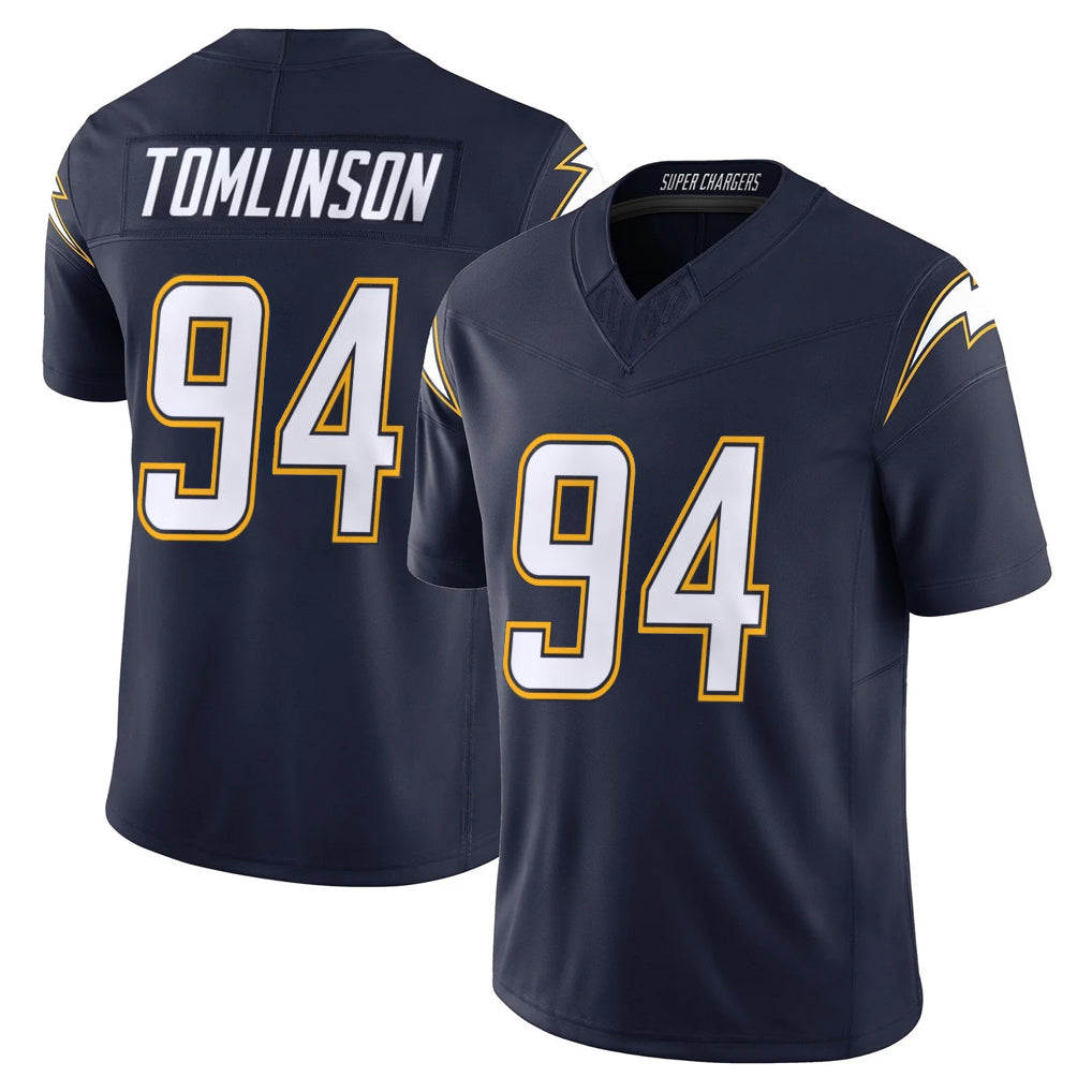 CAdoa LA.Chargers #94 Dalvin Tomlinson Player Navy Vapor F.U.S.E. Limited Home Game Stitched Jerseys