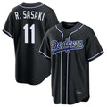 CAdoa LA.Dodgers #11 Roki Sasaki Player Black Carbon Limited Home Stitched Jerseys