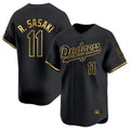 CAdoa LA.Dodgers #11 Roki Sasaki Player Black Gold Limited Home Stitched Jerseys