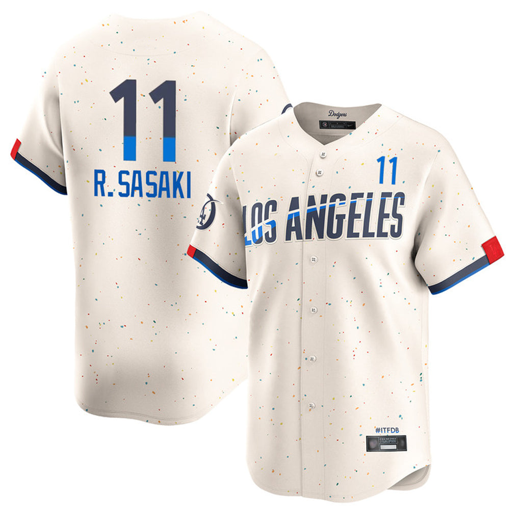 CAdoa LA.Dodgers #11 Roki Sasaki Player Cream City Connect Limited Home Stitched Jerseys