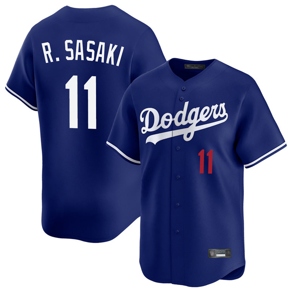 CAdoa LA.Dodgers #11 Roki Sasaki Player Royal Limited Home Stitched Jerseys