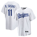 CAdoa LA.Dodgers #11 Roki Sasaki Player White Game Home Stitched Jerseys