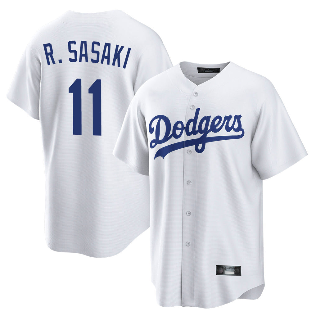 CAdoa LA.Dodgers #11 Roki Sasaki Player White Game Home Stitched Jerseys