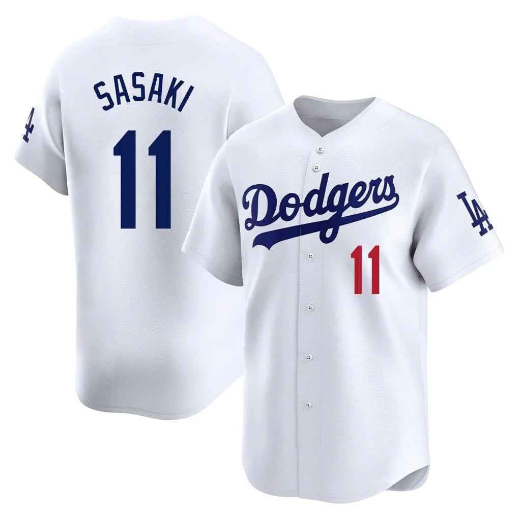 CAdoa LA.Dodgers #11 Roki Sasaki Player White Limited Home Stitched Jerseys