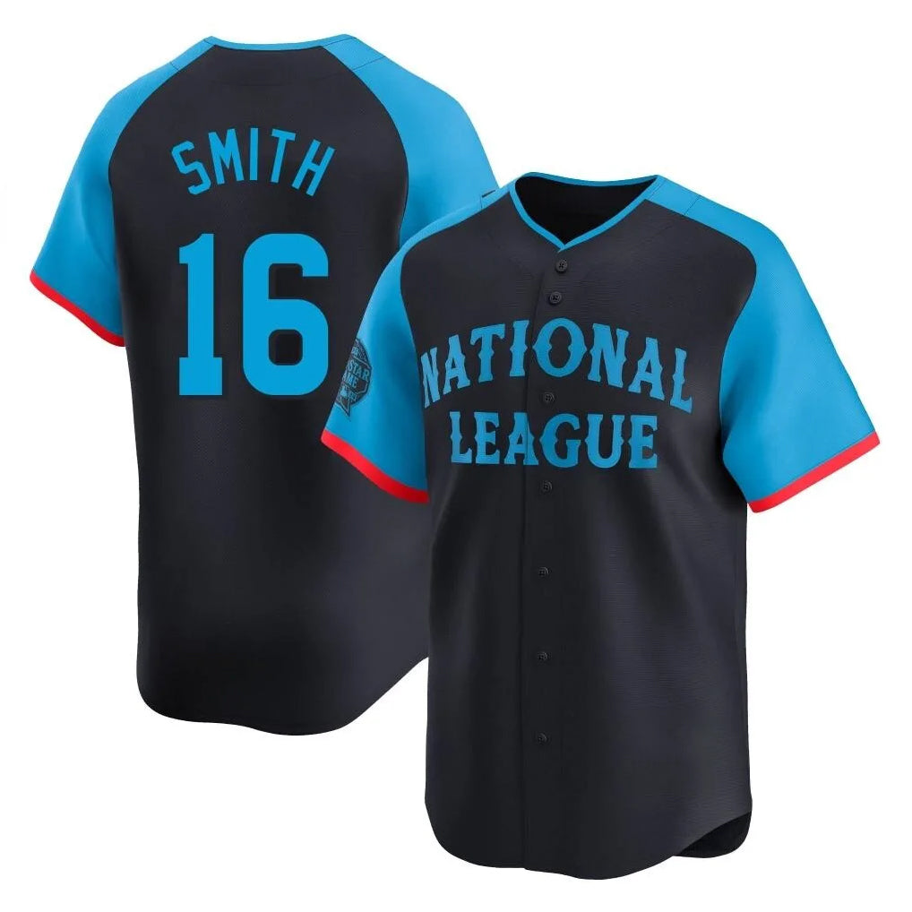 CAdoa LA.Dodgers #16 Will Smith Player Black National League All-Star Limited Home Stitched Jerseys