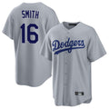 CAdoa LA.Dodgers #16 Will Smith Player Gray Game Stitched Jerseys