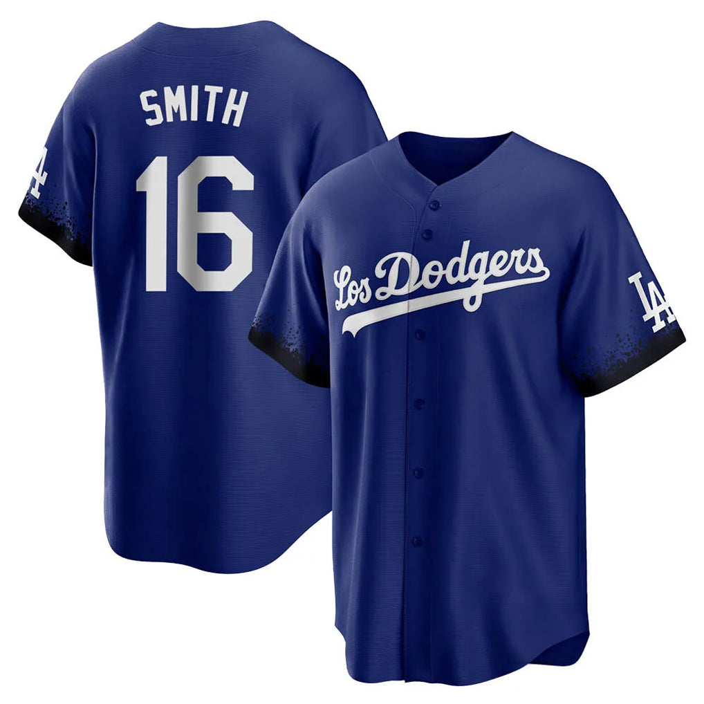 CAdoa LA.Dodgers #16 Will Smith Player Royal City Connect Home Game Stitched Jerseys
