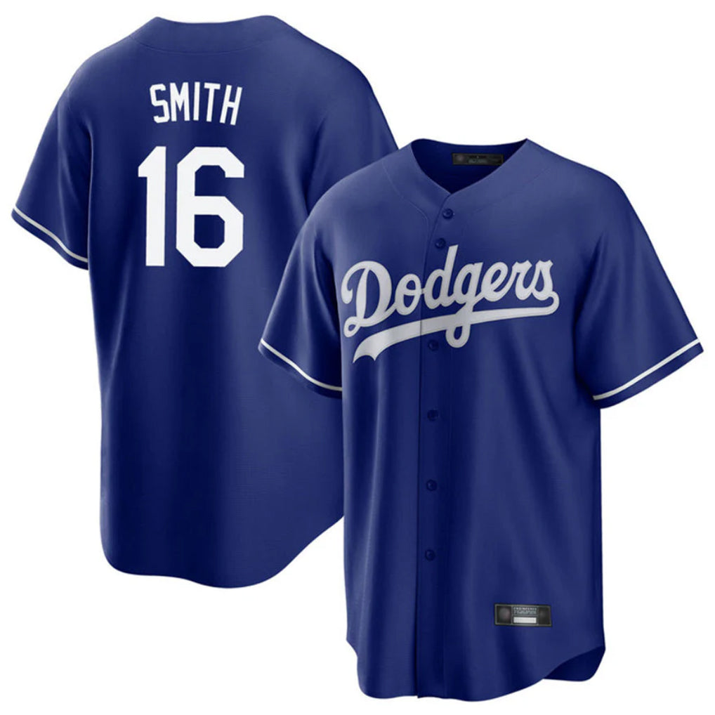 CAdoa LA.Dodgers #16 Will Smith Player Royal Game Stitched Jerseys