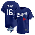 CAdoa LA.Dodgers #16 Will Smith Player Royal World Series Meet Limited Home Stitched Jerseys