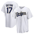 CAdoa LA.Dodgers #17 Shohei Ohtani Player Gold White 2026 Collection Stadium Game Stitched Jerseys