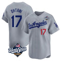 CAdoa LA.Dodgers #17 Shohei Ohtani Player Gray World Series Limited Home Stitched Jerseys