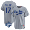 CAdoa LA.Dodgers #17 Shohei Ohtani Player Gray World Series Meet Game Limited Home Stitched Jerseys