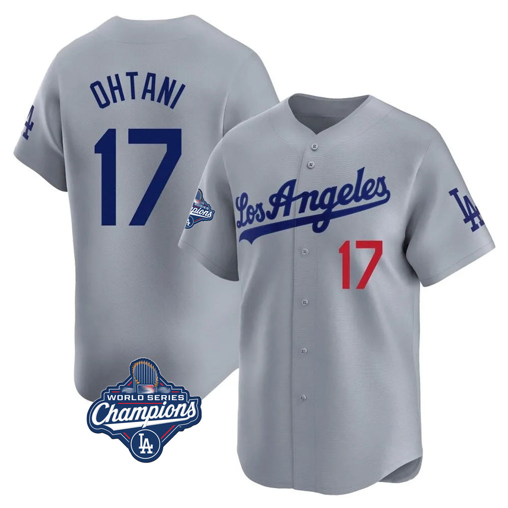 CAdoa LA.Dodgers #17 Shohei Ohtani Player Gray World Series Meet Limited Home Stitched Jerseys