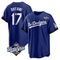 CAdoa LA.Dodgers #17 Shohei Ohtani Player Royal World Series City Connect Home Game Stitched Jerseys