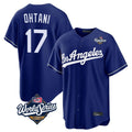 CAdoa LA.Dodgers #17 Shohei Ohtani Player Royal World Series Game Stitched Jerseys