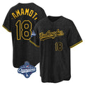 CAdoa LA.Dodgers #18 Yoshinobu Yamamoto Player Black Gold World Series Meet Limited Home Stitched Jerseys